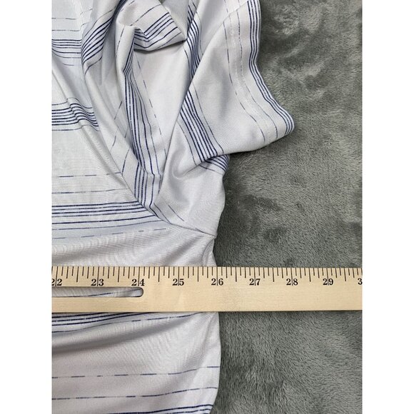 Callaway Men's Opti-Dri Polo Shirt XL White & Light Blue Striped Elastane - Picture 5 of 8